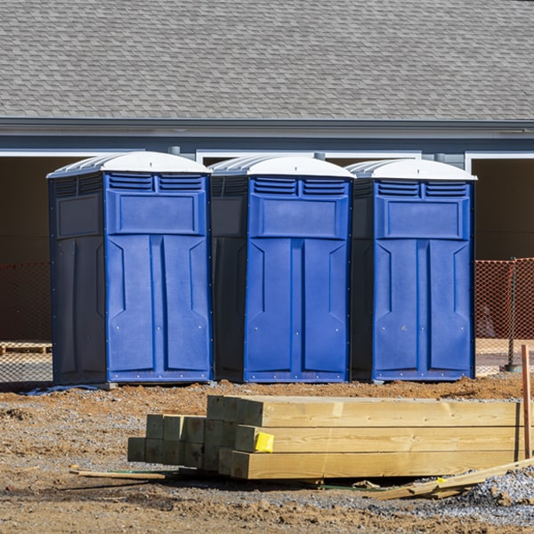 what is the expected delivery and pickup timeframe for the portable toilets in Gordon Heights New York